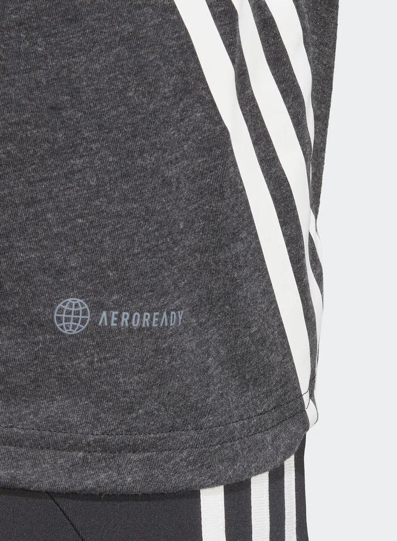 Adidas 3 Stripe Train Icons Cropped Tank