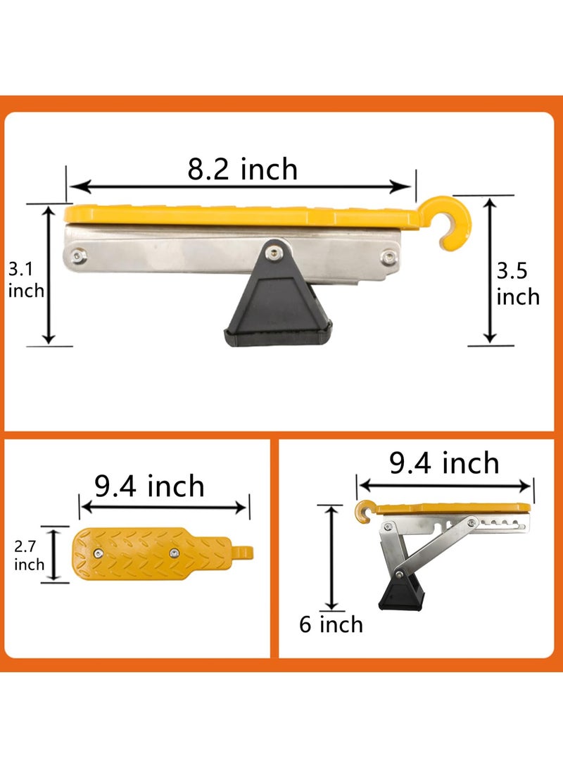 Car Door Step, Universal Fit Car Roof Access, Multi-Foldable Aluminum Alloy Roof Rack Car Step, Adjustable Stand Pedal for Door Latch, Supports Both Feet, fits Most Cars, SUV, Trucks - Image 5