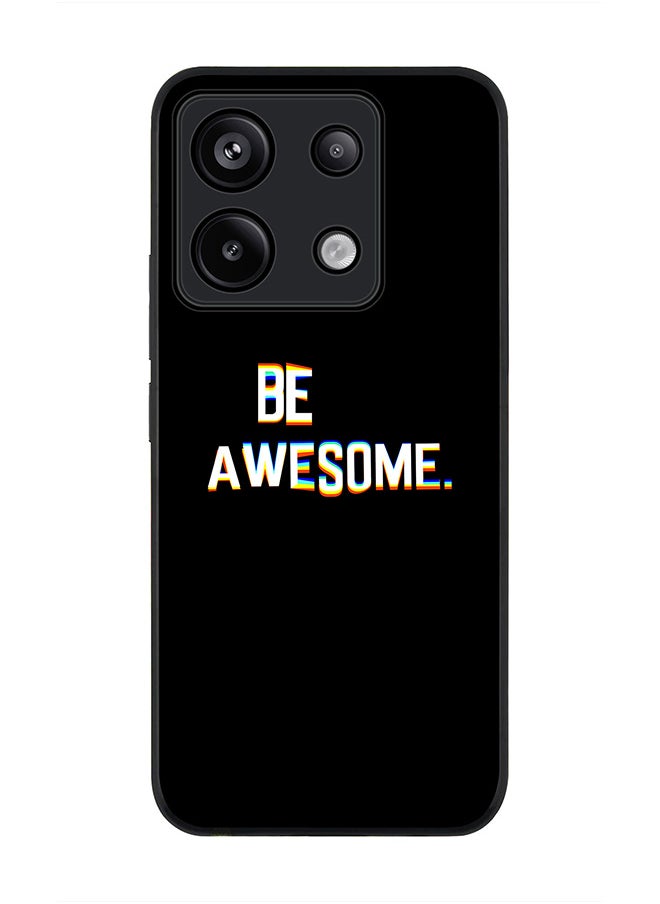 Stylizedd Rugged Black Edge Case for Xiaomi Redmi Note 13 Pro 5G, Slim fit Soft Case Flexible Rubber Edges Anti Drop TPU Gel Thin Cover -  Be awesome  - Image 1