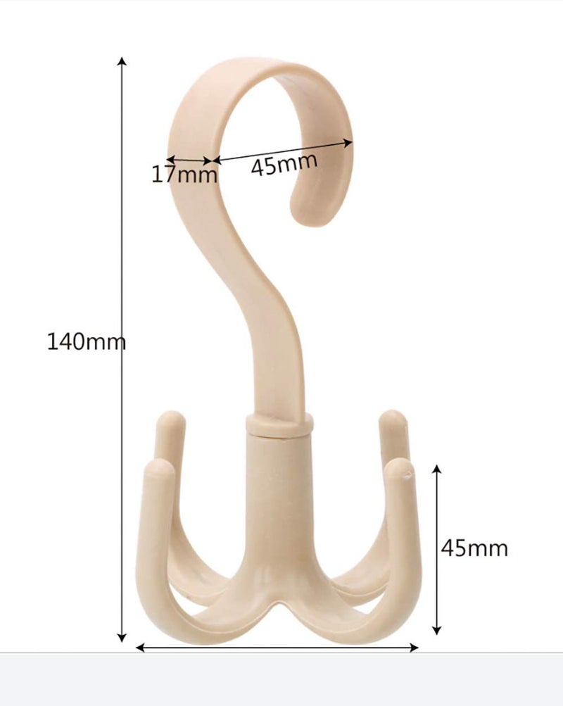 MosQuick®- Set of 2,360 degree rotating multipurpose hanging hooks for bags belts scarves ties -mixed color(2 pcs) - Image 4