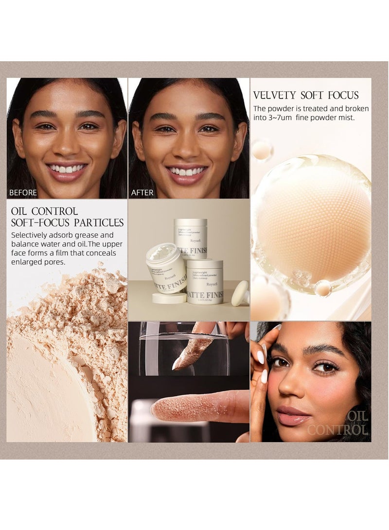 Excefore Pink Loose Setting Powder for Women, Oil Control Waterproof Setting Makeup, Translucent Crystal for Women Lasting Coverage, Lightweight Fine Texture, Soft Focus Finish, 02 - Image 2