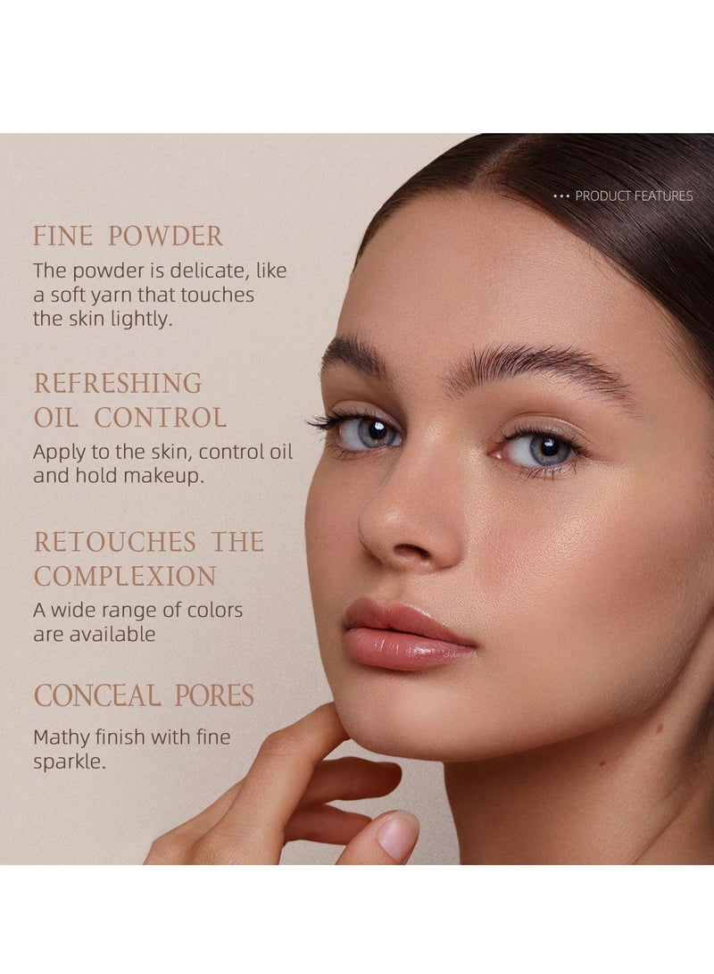 Excefore Pink Loose Setting Powder for Women, Oil Control Waterproof Setting Makeup, Translucent Crystal for Women Lasting Coverage, Lightweight Fine Texture, Soft Focus Finish, 02 - Image 4