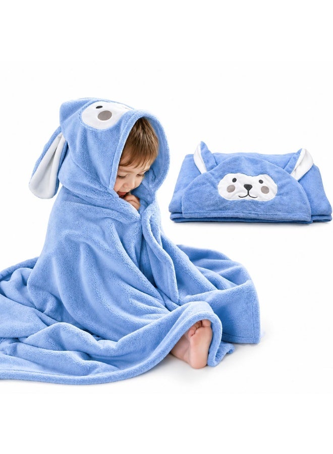 Children's Hooded Towel, 70x140cm, Super Absorbent Quick Dry Coral Fleece Cartoon Cape for Baby After Swim - Image 1