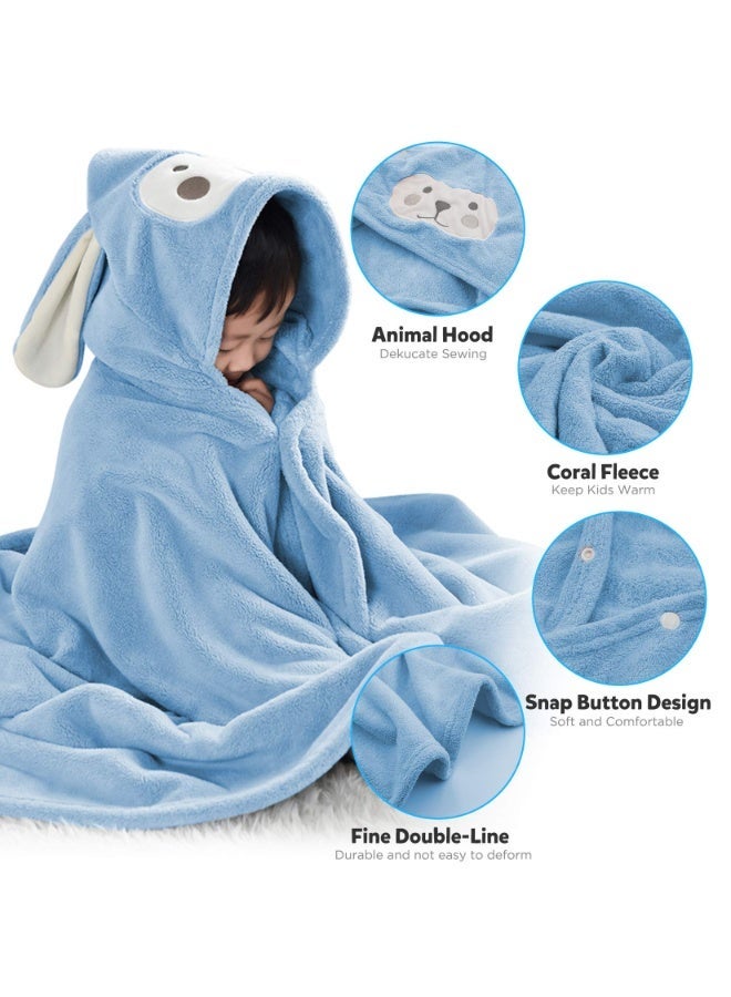 Children's Hooded Towel, 70x140cm, Super Absorbent Quick Dry Coral Fleece Cartoon Cape for Baby After Swim - Image 3