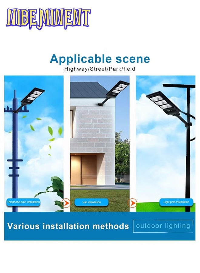 NIBEMINENT Solar Lights Outdoor Remote Solar Led Flood Light Waterproof With Charger Solar Lights Indoor Outdoor Light Solar Lights Garden Street Lighting 600W Solar Light (black) - Image 4