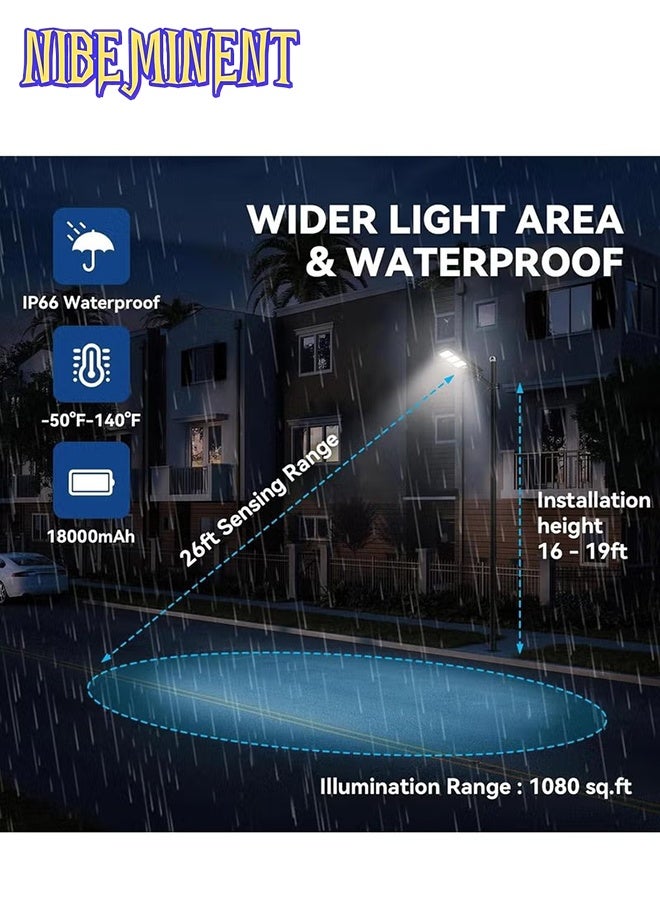 NIBEMINENT Solar Lights Outdoor Remote Solar Led Flood Light Waterproof With Charger Solar Lights Indoor Outdoor Light Solar Lights Garden Street Lighting 600W Solar Light (black) - Image 5