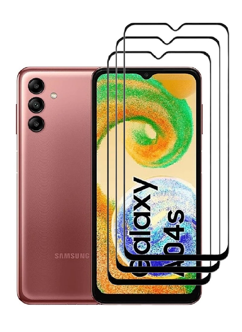 AINA 3 Pieces Tempered Glass Screen Protector 5D Designed For Samsung Galaxy A04s Full Glue Edge to Edge Full Screen Coverage And Bubble Free - Image 1