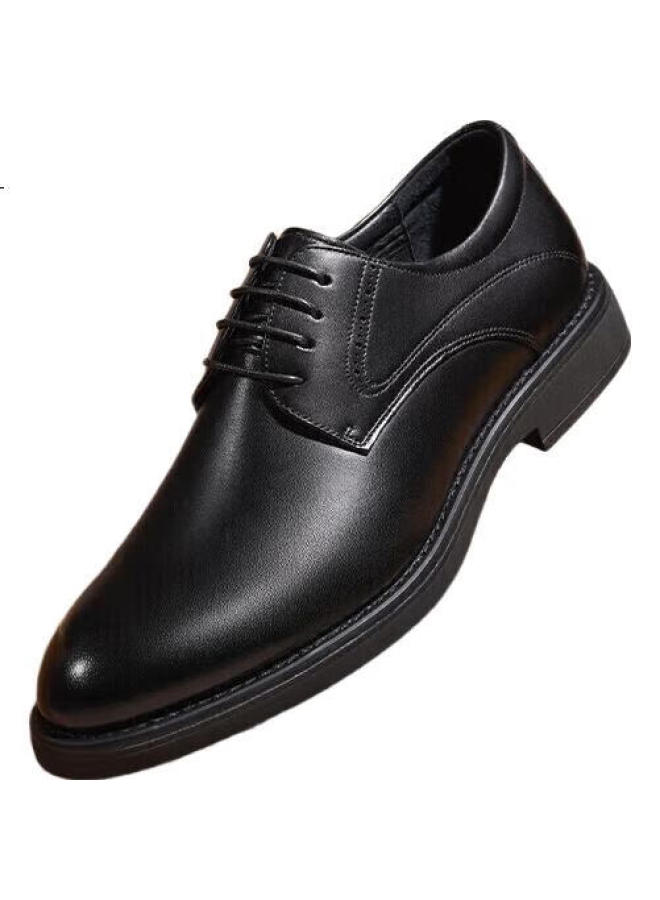 RED DRAGONFLY Hongqingting Men'S Formal Leather Shoes, Lace-Up Wear-Resistant Leather Shoes, Wedding Shoes, Business Shoes, Wta33286, Black, Size 43 - Image 3