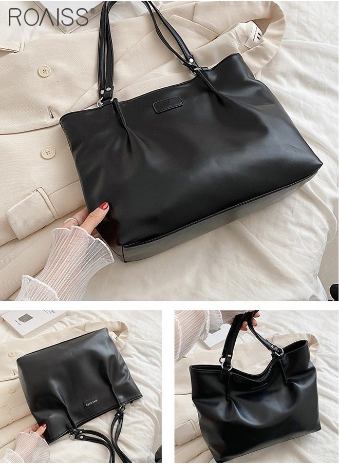 roaiss Pu Leather Handbags For Women Large Shoulder Hobo Bags Large Tote Crossbody Bag Purse For Ladies And Womens  - Image 2