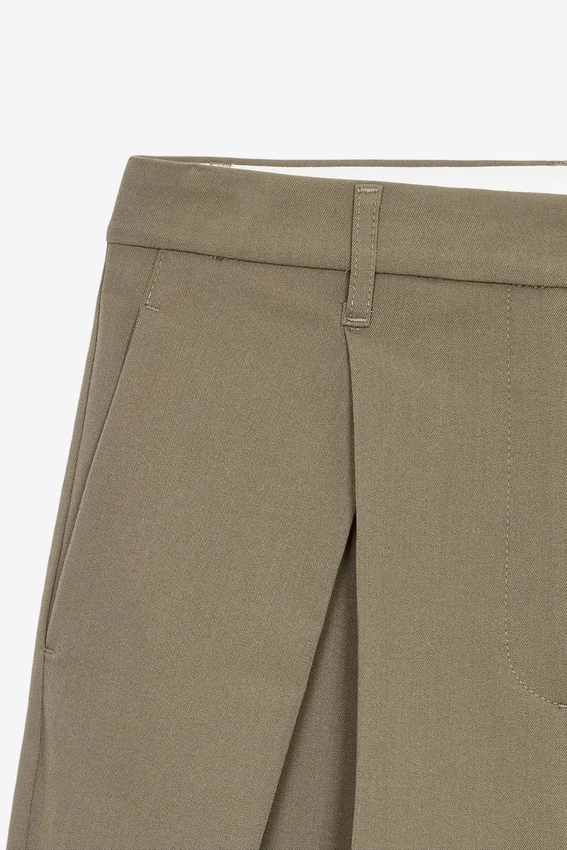Dilvin Khaki Green DILVIN Women's Tailored Pull-On Shorts for Women | Best Price UAE