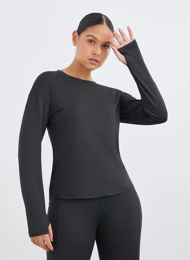 ستايلي Styli Pack of 3 - Double Layer Open Back Top, Cross Back Sports Bra and Leggings