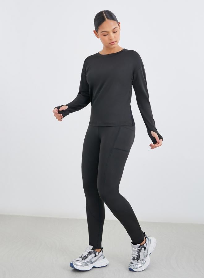 Styli Pack of 3 - Double Layer Open Back Top, Cross Back Sports Bra and Leggings - Image 1