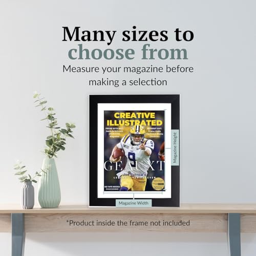 Creative Picture Frames 8" x 10.5" Sports Illustrated Magazine Display Frame, Suitable for 1994-Current Collector's Edition Sports Magazines with Wall Mount & Easel, White Mat, 1 Count - Image 2