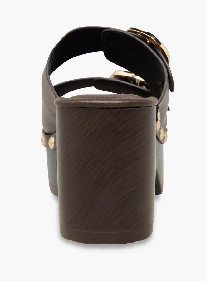Surestep Women Buckle Detail Platform Sandals - Image 5