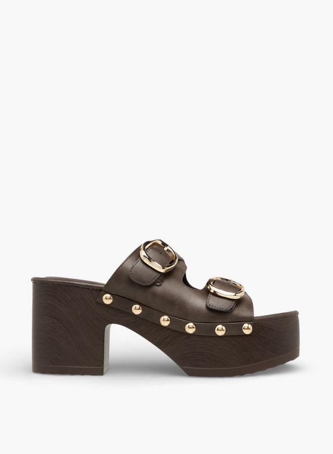 Surestep Women Buckle Detail Platform Sandals - Image 3