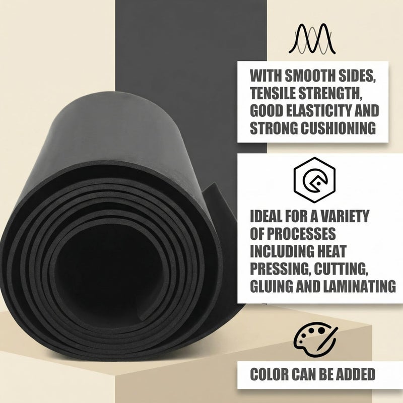 Frienda 35 x 118 Inch Large Eva Foam Sheet Black Eva Foam Cosplay Foam Padding Thick Roll Non Slip for Costumes Armor DIY Craft Projects (4 mm Thick) - Image 4