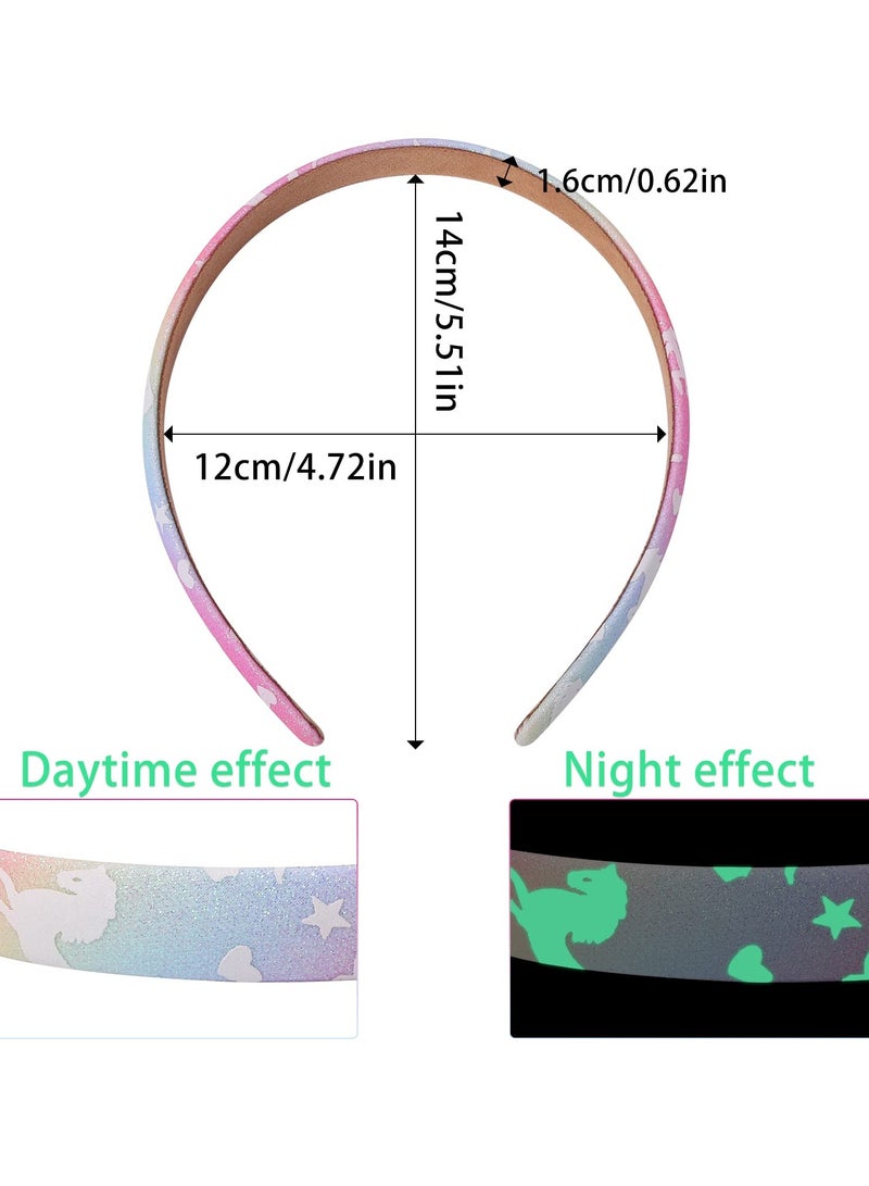 SOLARAE Glitter Unicorn Headband for Girls - Girls Headband for Kids Children No Slip Glitter Hair Bands for Toddler - Image 3