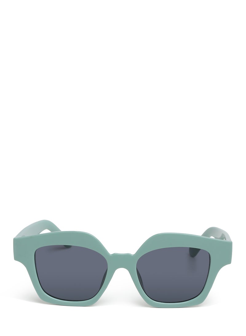 London Rag Tinted UV-Protected Square Sunglasses In Peppermint Green - Image 1