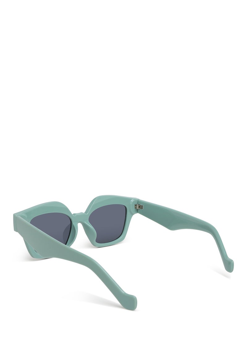 London Rag Tinted UV-Protected Square Sunglasses In Peppermint Green - Image 3