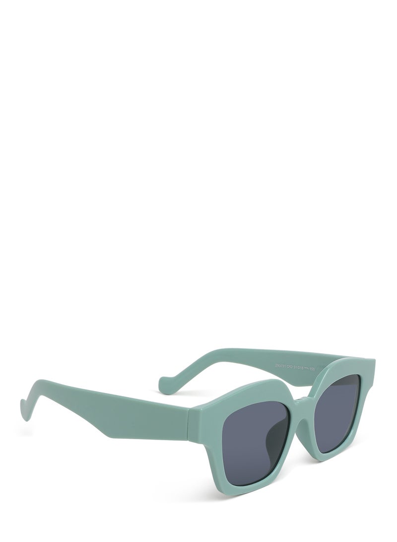 London Rag Tinted UV-Protected Square Sunglasses In Peppermint Green - Image 2
