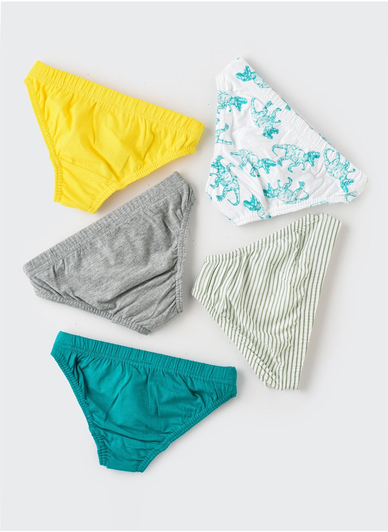JAM 5 Pack Boys Briefs 95% Cotton 5% Elastane, Soft and Comfortable Underwear for Boys  - Image 2