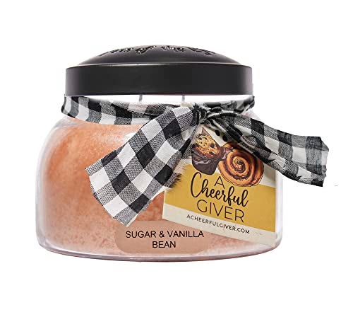 A Cheerful Giver A Cheerful Giver - Sugar & Vanilla Bean - 22oz Mama Scented Candle Jar with Lid - Keepers of The Light - 125 Hours of  - Image 1