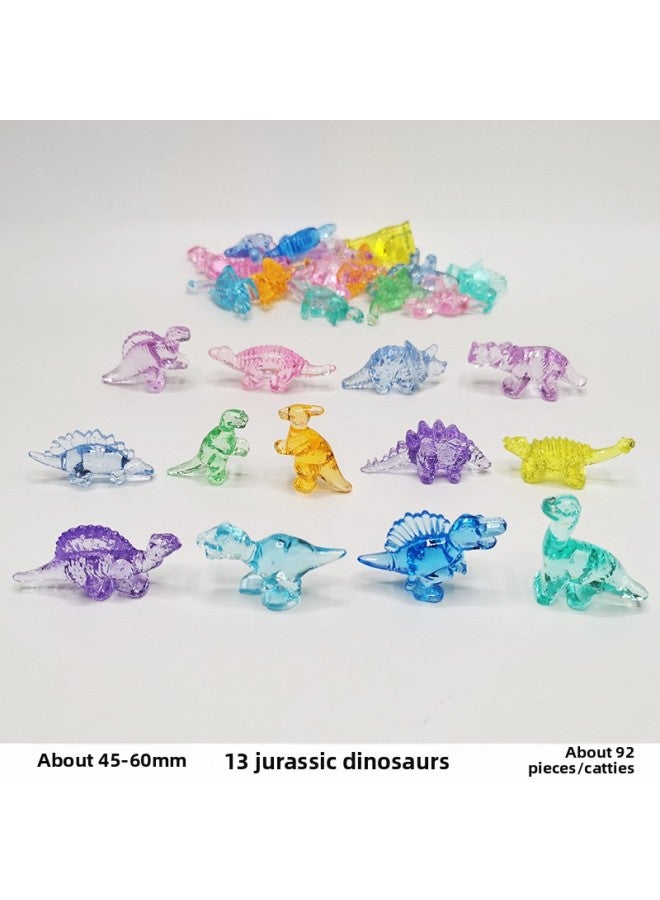 Color Spinning Top Children's Toy Set 3A Acrylic Healthy Durable Material Cartoon Animal Handmade Jewelry-Color:13 Jurassic Dinosaurs (about 92/kg) - Image 1
