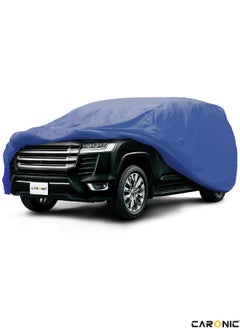 CARONIC Car Cover for Land Cruiser All Weather Waterproof Dustproof Full Covers PVC & Cotton Fabric Tight Taffeta smooth Non-Abrasive (4X4, LC, 193''X 78''X 75'')  - Image 1