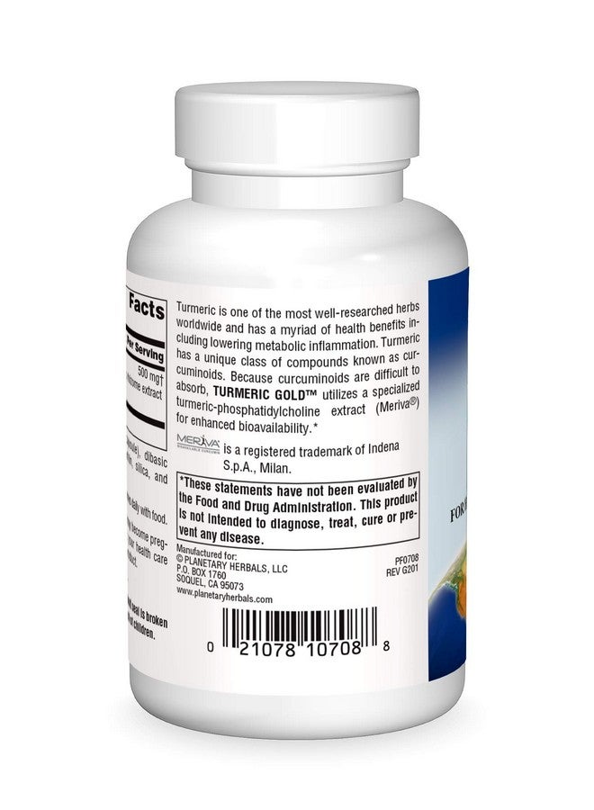 Planetary Herbals Turmeric Gold 500mg, for Healthy Inflammation Response, 60 Capsules - Image 2
