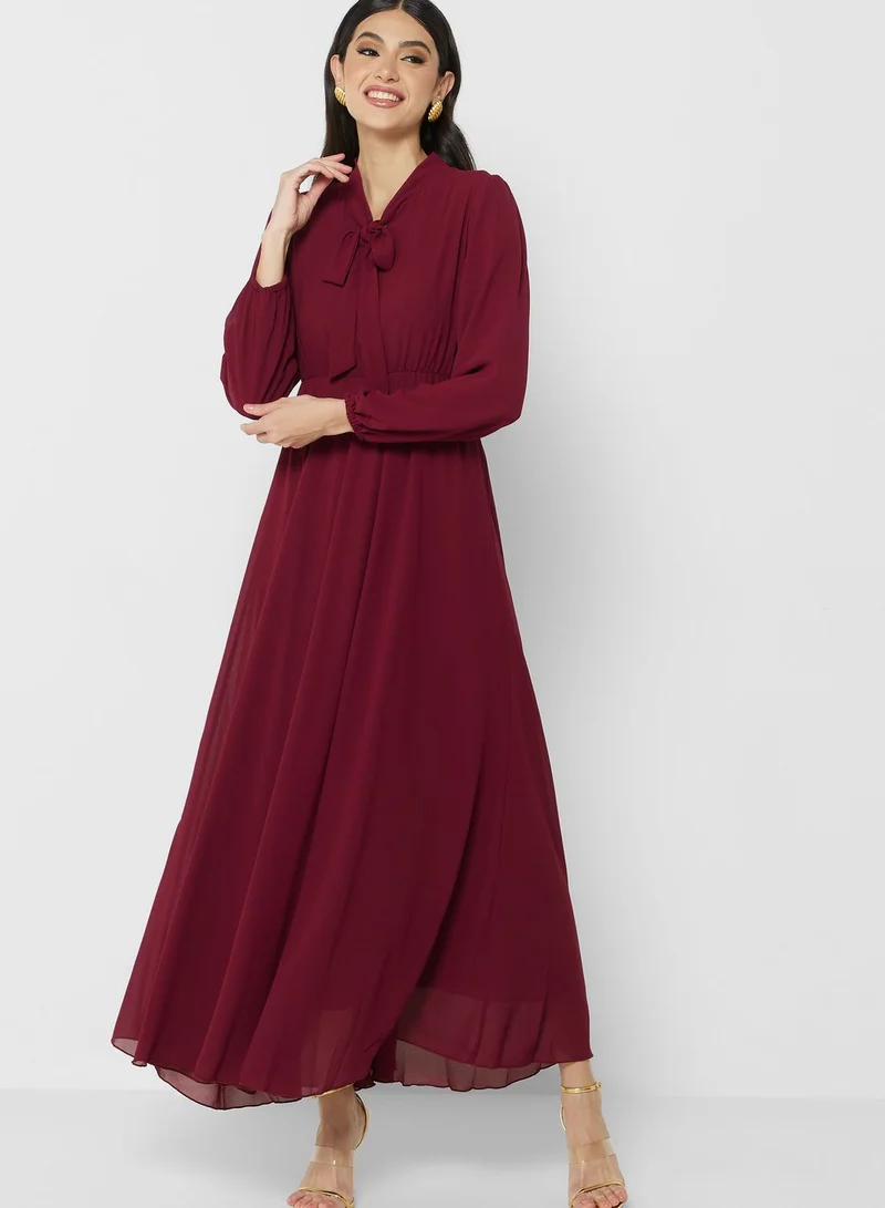 Khizana Neck Tie Detail Dress