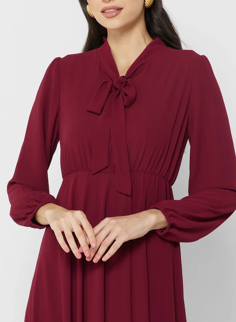Khizana Neck Tie Detail Dress