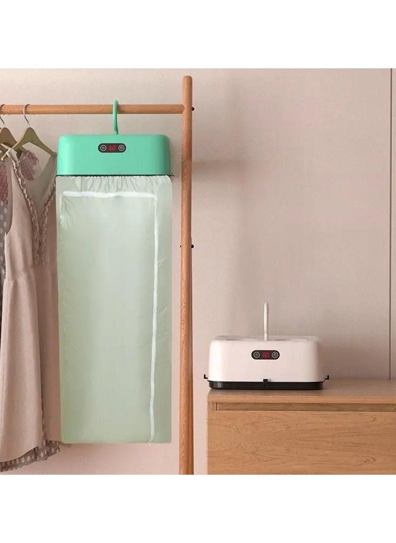 DubaiGallery Portable Clothes Dryer, Convenient Compact Mini Laundry Dryers with Remote Control/Dryer Bag/1-8 Hours Timing/2-Speed Adjustment,Foldable Small Electric Dryer Machine, for Travel, Apartment, RV, Dorm  - Image 3