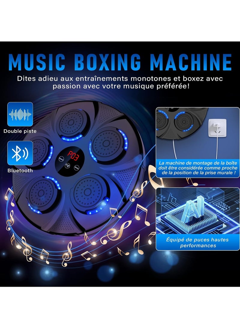 FARROBIZZ Music Boxing Machine, LED Music Boxing Machine, Wall Mounted Boxing Target, Supports Bluetooth, 9 Speed Modes and Counting Mode for AdMusic Boxing Machine, LED Music Boxing Machine, Wall Mounted Boxing Target, Supports Bluetooth, 9 Speed Modes and Counting Mode for Adults and Children Exerciseults and Children Exercise  - Image 3