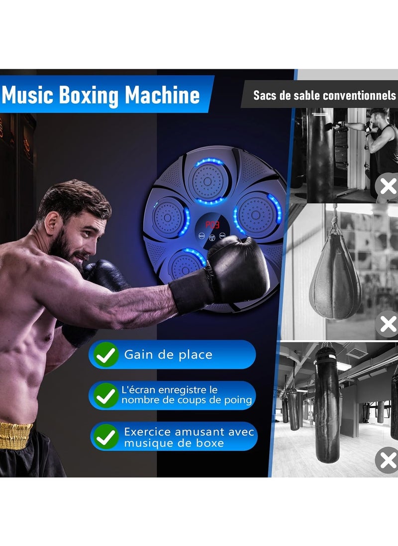 FARROBIZZ Music Boxing Machine, LED Music Boxing Machine, Wall Mounted Boxing Target, Supports Bluetooth, 9 Speed Modes and Counting Mode for AdMusic Boxing Machine, LED Music Boxing Machine, Wall Mounted Boxing Target, Supports Bluetooth, 9 Speed Modes and Counting Mode for Adults and Children Exerciseults and Children Exercise  - Image 4