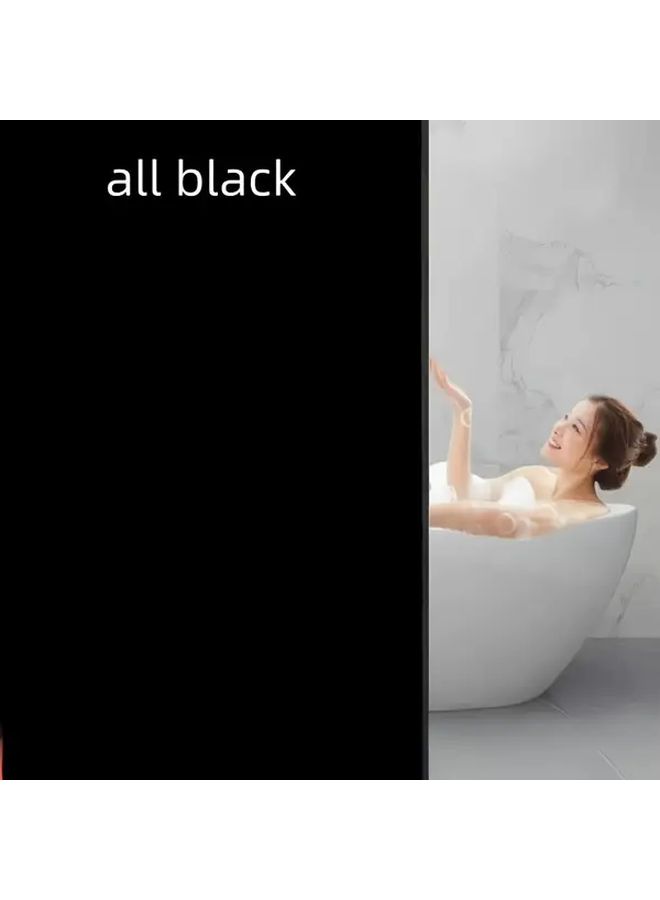 Black Diagonal Grid Frosted Window Film Glittery Self-Adhesive Privacy 23.62x78.74in - Image 5