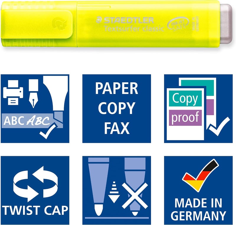 STAEDTLER Textsurfer Classic Highlighters - Pack of 8 Assorted Colors - Image 5