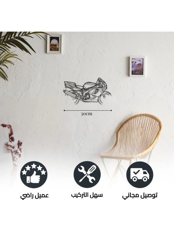 ديكور جداري معدني بزينة دراجة نارية – هوندا فاير بليد (1996) - Image 3