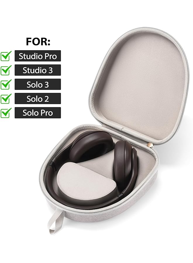 erorex Headphone Case Compatible With Beats Studio Pro Studio 3 Solo 3 Solo 2 Solo 4 Solo Pro On Ear And More Bluetooth Wireless Headphones Durable And Portable Protection Black - Image 5