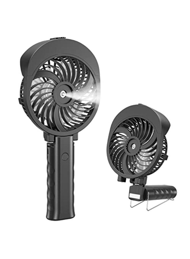 HandFan Hand Held Fan Misting Handheld Rechargeable Fans Battery Operated Portable 3 Speeds & 55ml Spray &180°Foldable With Metal Clip USB Personal Water Fan For Travel Camping Outdoor Women  - Image 1