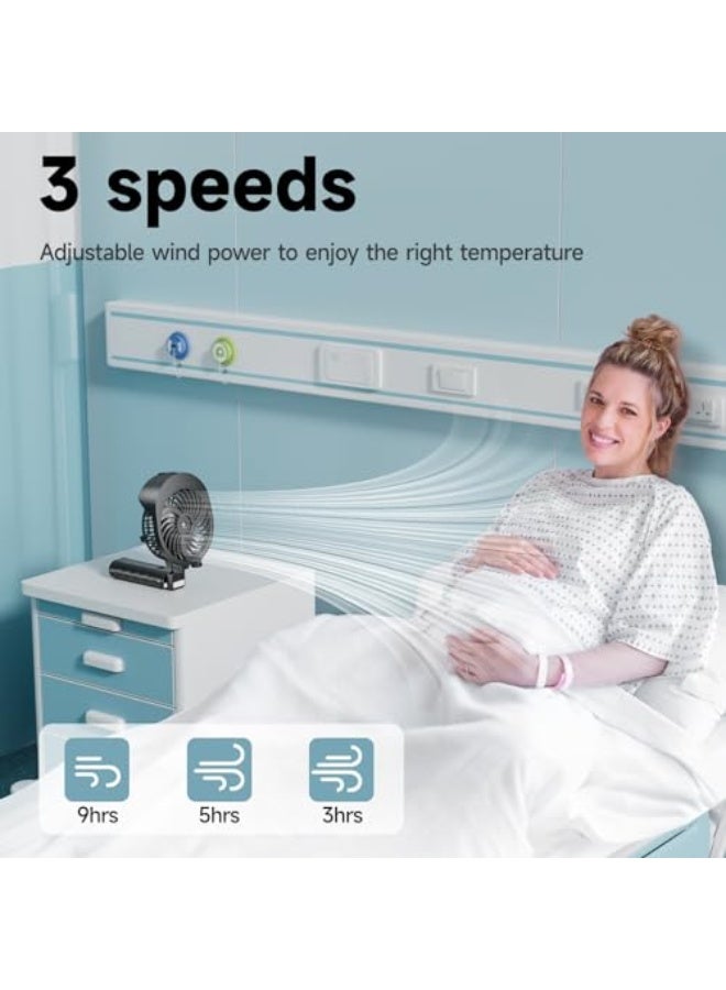 HandFan Hand Held Fan Misting Handheld Rechargeable Fans Battery Operated Portable 3 Speeds & 55ml Spray &180°Foldable With Metal Clip USB Personal Water Fan For Travel Camping Outdoor Women  - Image 4