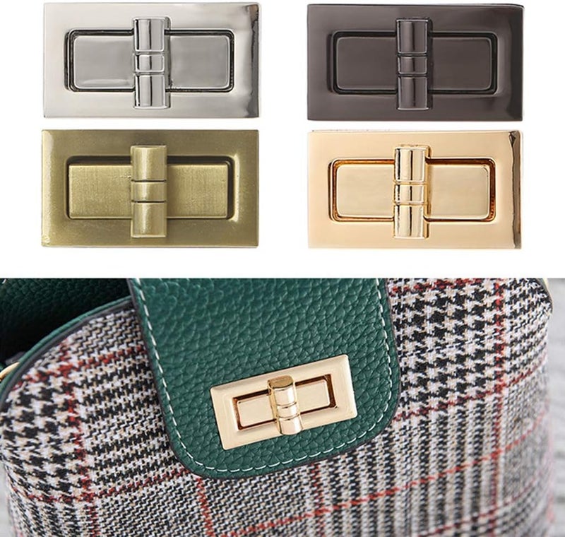 Metal Rectangle Shape Clasp Turn Locks Twist Lock DIY Handbag Shoulder Bag Closure Purse Making Supplies - Image 4