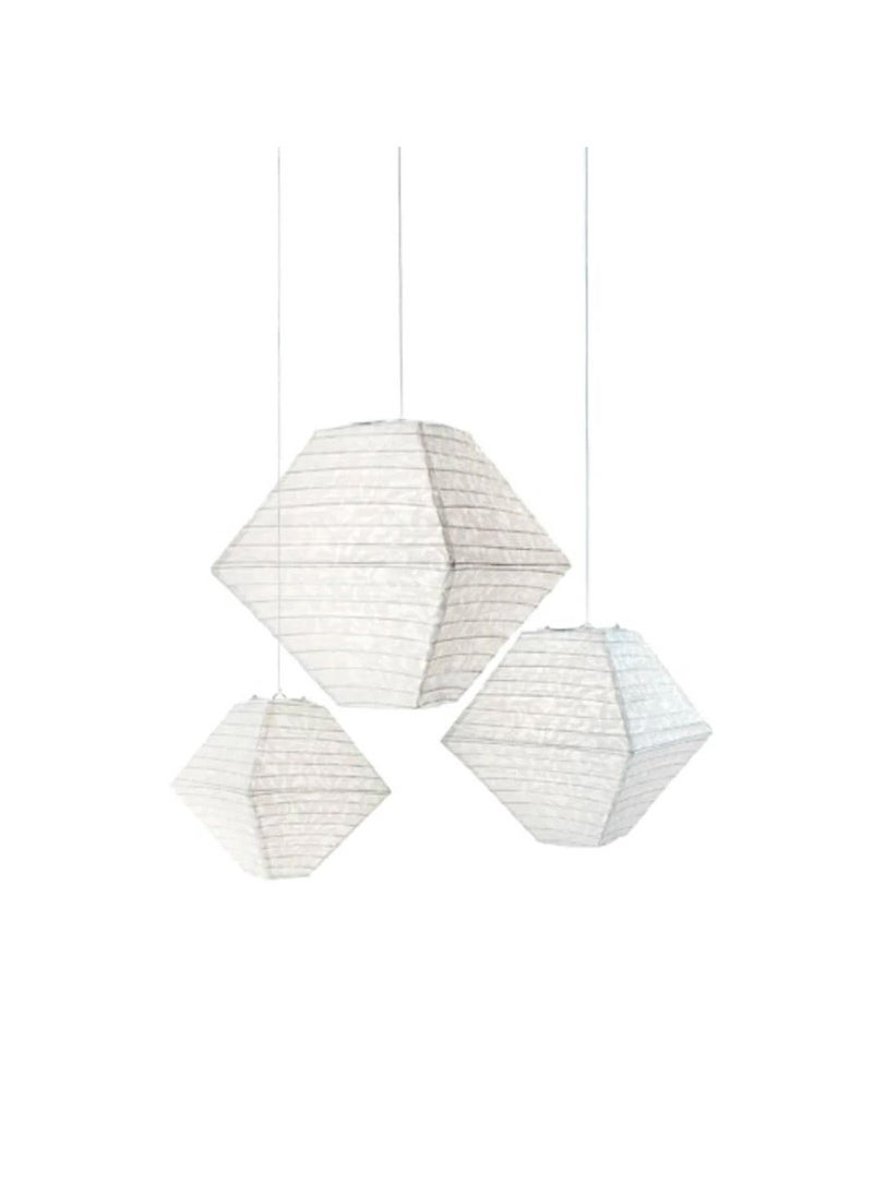 David Tutera Illusion Trapezoid Lace Paper Lanterns 3 pieces