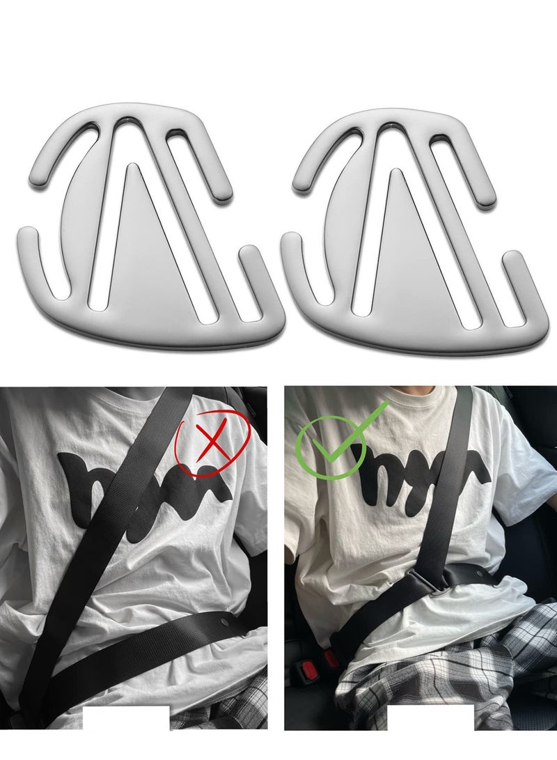 SYOSI Seat Belt Clips, Seatbelt Adjuster, Metal Seat Belt Clip, Shoulder Belt Positioning Clip, Universal All Auto Models, For Adults, Children, Seniors Shoulder Neck Chest & Stomach Protection - Image 1