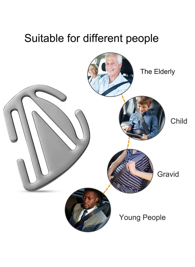 SYOSI Seat Belt Clips, Seatbelt Adjuster, Metal Seat Belt Clip, Shoulder Belt Positioning Clip, Universal All Auto Models, For Adults, Children, Seniors Shoulder Neck Chest & Stomach Protection - Image 2