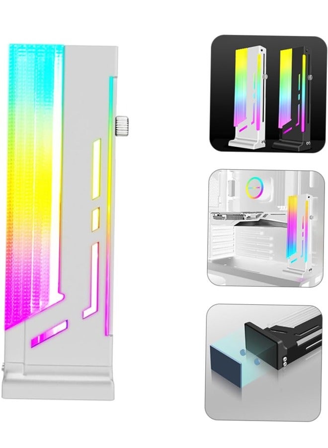 Bukela CM-GH2 Graphics Card Bracket Gpu, Bracket Mount RGB Gpu, Bracket Bracket Magnetic Gpu, Bracket Bracket Hardware Gpu, Bracket Bracket RGB, Magnetic Bracket White Computer Aluminum Jack - Image 1