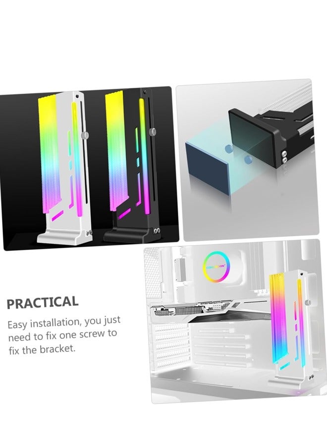 Bukela CM-GH2 Graphics Card Bracket Gpu, Bracket Mount RGB Gpu, Bracket Bracket Magnetic Gpu, Bracket Bracket Hardware Gpu, Bracket Bracket RGB, Magnetic Bracket White Computer Aluminum Jack - Image 2