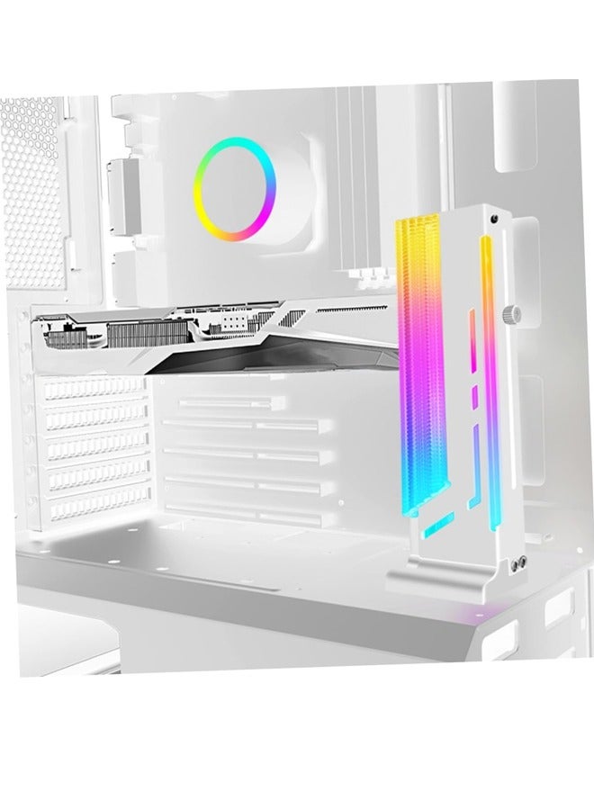 Bukela CM-GH2 Graphics Card Bracket Gpu, Bracket Mount RGB Gpu, Bracket Bracket Magnetic Gpu, Bracket Bracket Hardware Gpu, Bracket Bracket RGB, Magnetic Bracket White Computer Aluminum Jack - Image 4