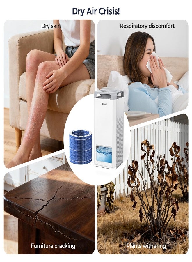 Afloia Humidifier Filter, Wicking Filter, Durable Wet Curtain, Compatible with TEFNUT 2 in 1 Humidifier and Air Purifier in One Combo - Image 4