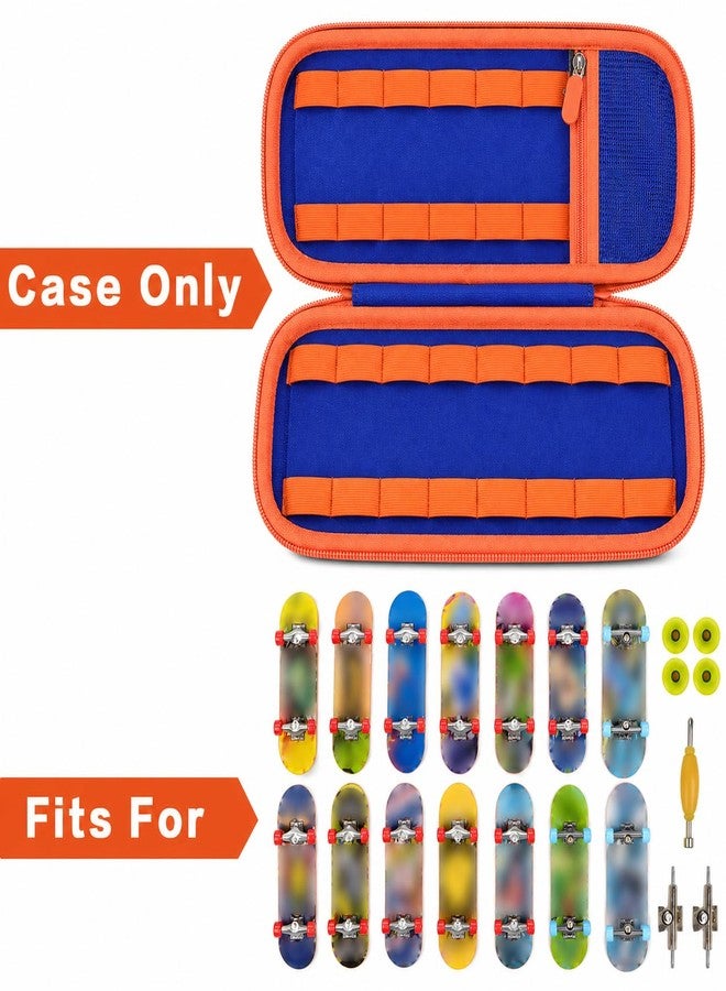 casmilee Finger Skateboard Case for TECH DECK Fingerboard Ultra DLX 14 Pack, Element Collectible Mini Skateboards Holder, Kids Toy Storage for Sticker Sheets, Wheels, Tool, Screws and Nut- Box Only, Blue - Image 2