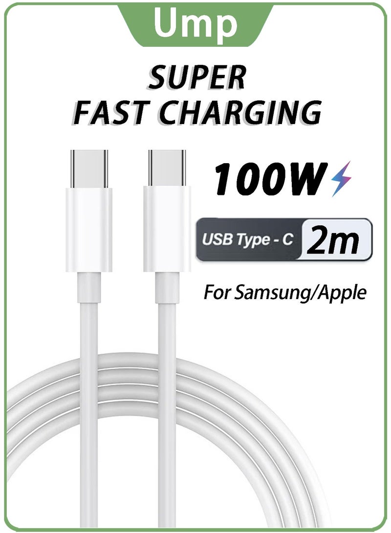 Ump Official USB type C To type-C Super Fast Charging Cable 2M For iPhone 16/15, iPad, Macbook, Samsung - Image 1